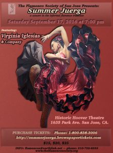 Flamenco Juerga featuring Virginia Iglesias & Company Sep 17 in San Jose